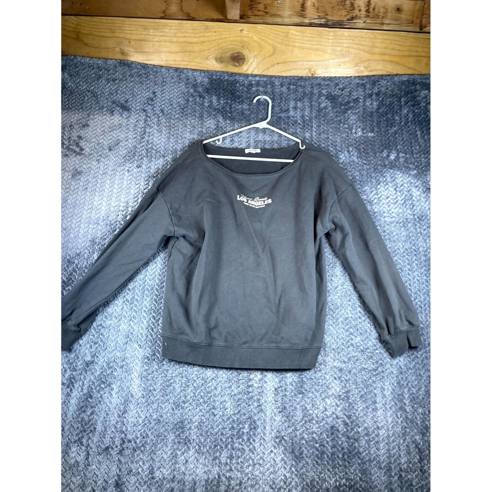 Garage Mens M Gray Charcoal Cotton Venice Beach Los Angeles Long Sleeve T-Shirt